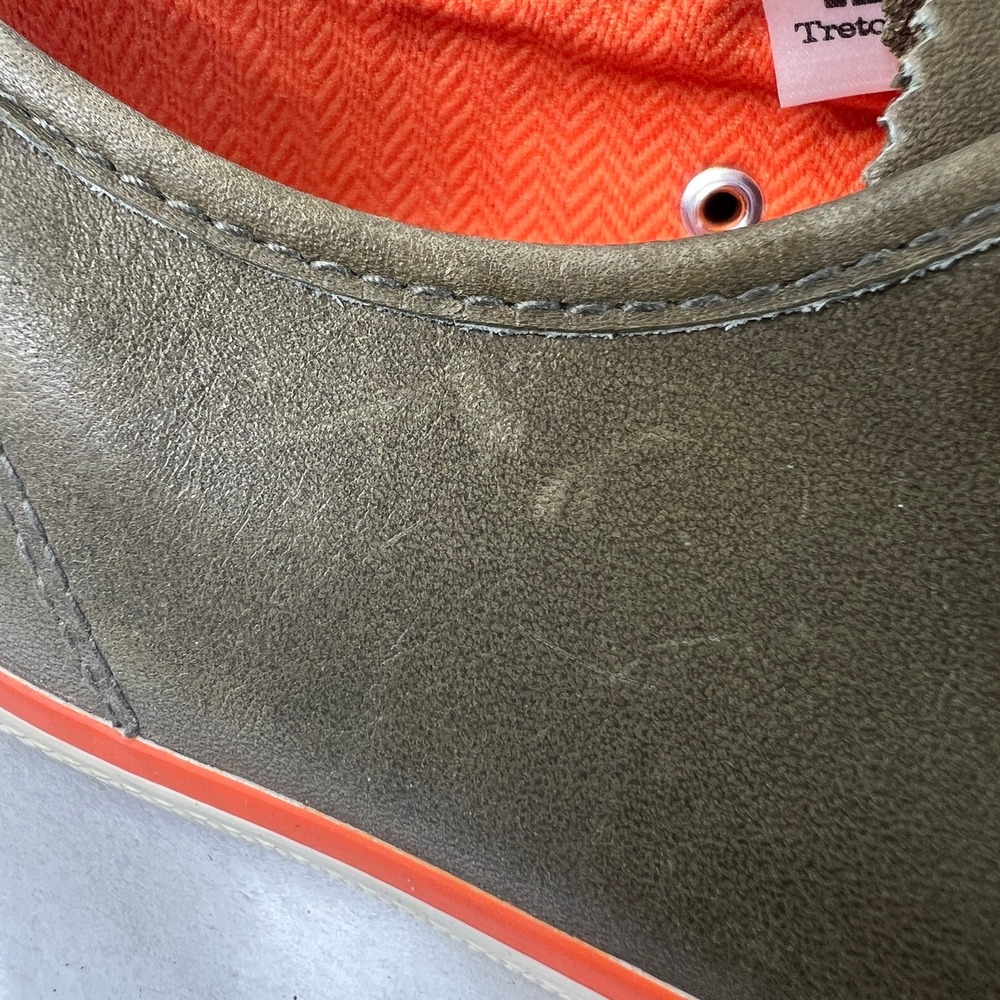 Tretorn Tournament Sneakers Mens 8 Olive Green Leather‎ Low Top Sporty Shoes - Picture 11 of 14